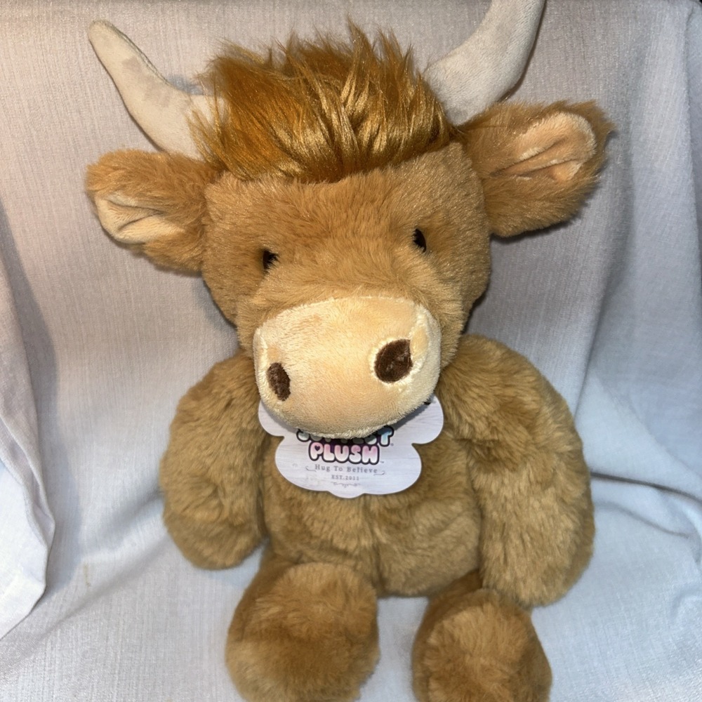 World's Softest Plush Highland Cow By Beverly Hills Teddy Bear Co., 15",